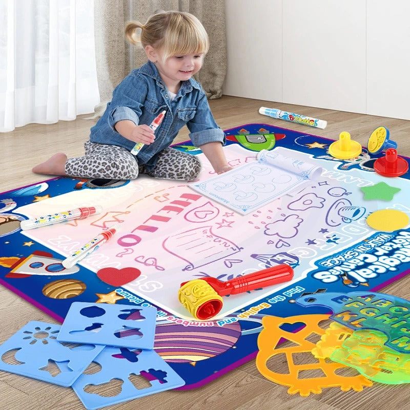 DIDUDE Tapis Magique Dessin Eau Enfant 120x90cm - Jouet Éducatif Réutilisable