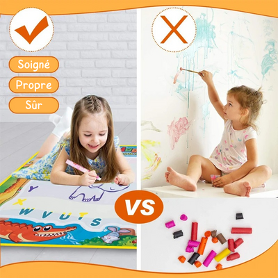 Tapis de Dessin Magique Réutilisable - Kit Créatif Enfants