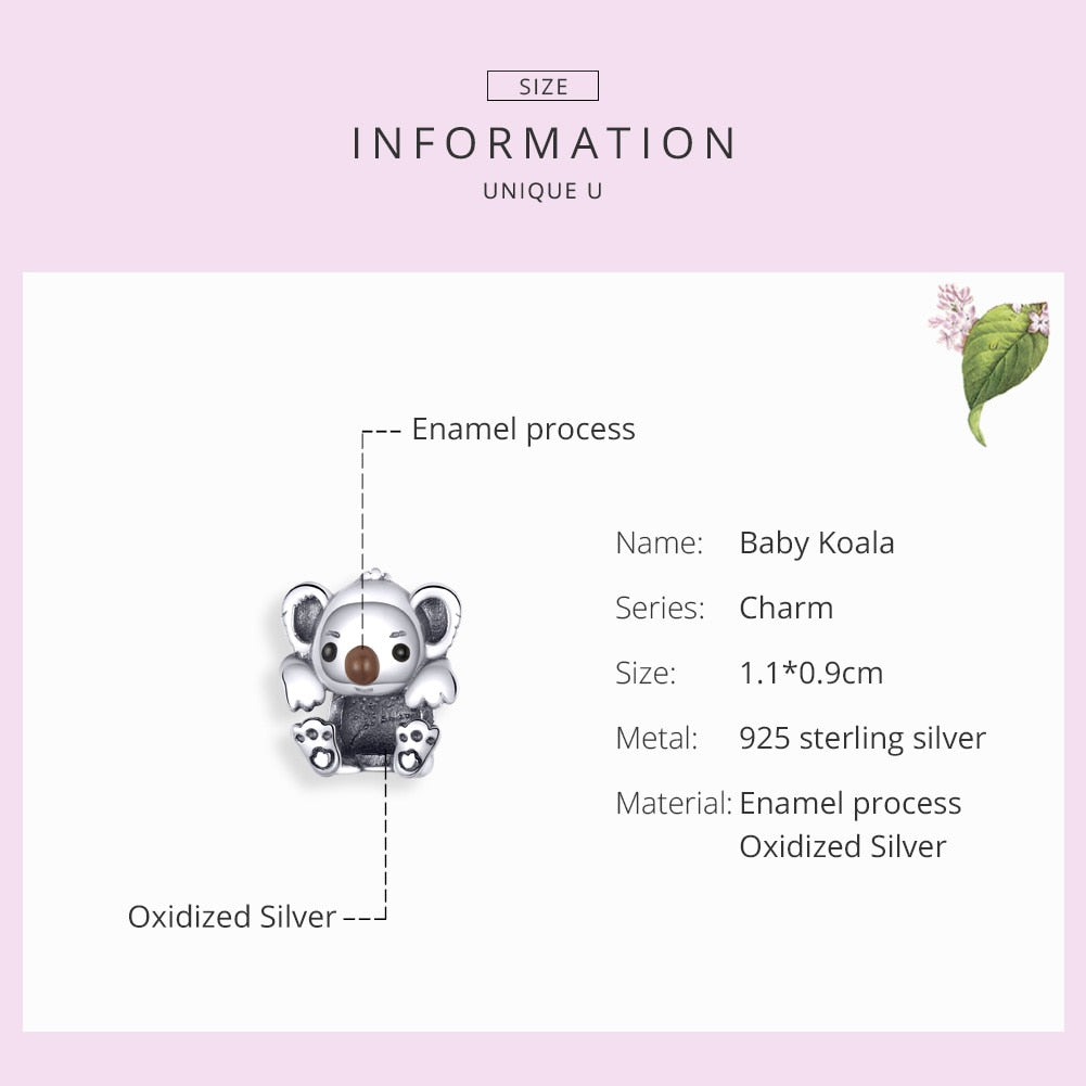 Achetez la Breloque en Argent Sterling Baby Koala™ pour Bracelet Pandora | Charme Exquis