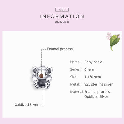 Achetez la Breloque en Argent Sterling Baby Koala™ pour Bracelet Pandora | Charme Exquis