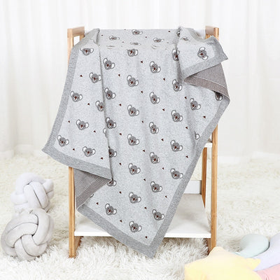 Achetez la Couverture Bébé en Coton Tricoté Koala - Douceur et Chaleur Assurées!