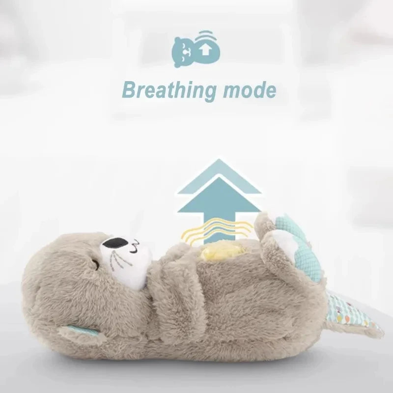 Douce Loutre Kanter : Peluche Respirante pour Bébé avec Musique Apaisante et Lumière - Cadeau de Sommeil Idéal pour les Nouveau-Nés