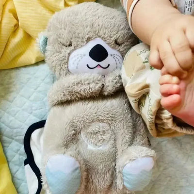 Douce Loutre Kanter : Peluche Respirante pour Bébé avec Musique Apaisante et Lumière - Cadeau de Sommeil Idéal pour les Nouveau-Nés