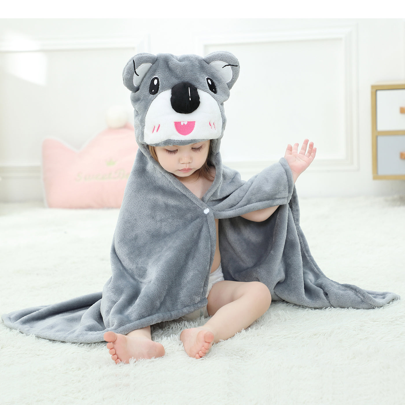 Achetez le Peignoir de Bain Koala à Capuche pour Bébé - Douceur et Confort après le Bain